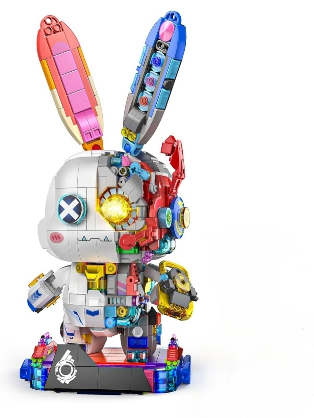 Cyberpunk Robot Mechanical Bunny Brick Build Kit, 1377 Pcs *Open Box, Box Damage